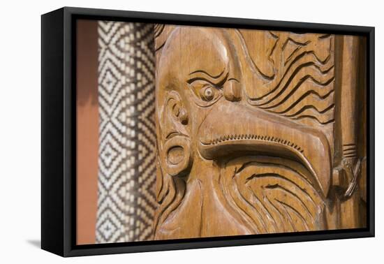 Solomon Islands, Guadalcanal Island. Cultural Center, Wood Carving-Cindy Miller Hopkins-Framed Premier Image Canvas