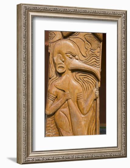 Solomon Islands, Guadalcanal Island. Cultural Center, Wood Carving-Cindy Miller Hopkins-Framed Photographic Print