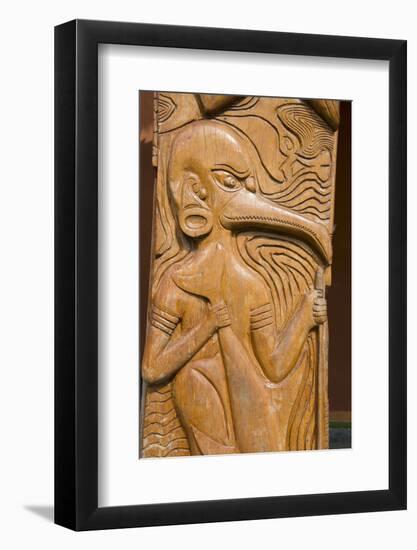 Solomon Islands, Guadalcanal Island. Cultural Center, Wood Carving-Cindy Miller Hopkins-Framed Photographic Print