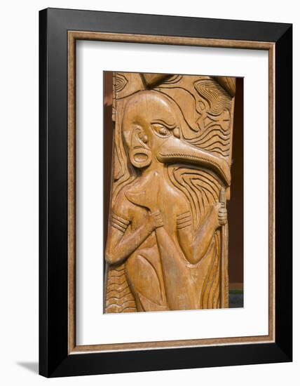 Solomon Islands, Guadalcanal Island. Cultural Center, Wood Carving-Cindy Miller Hopkins-Framed Photographic Print