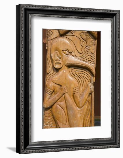 Solomon Islands, Guadalcanal Island. Cultural Center, Wood Carving-Cindy Miller Hopkins-Framed Photographic Print