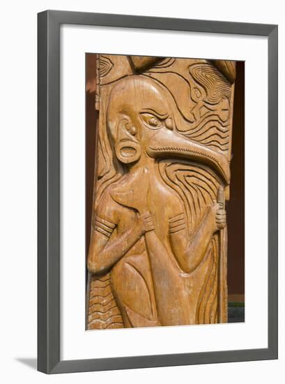 Solomon Islands, Guadalcanal Island. Cultural Center, Wood Carving-Cindy Miller Hopkins-Framed Photographic Print