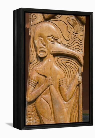 Solomon Islands, Guadalcanal Island. Cultural Center, Wood Carving-Cindy Miller Hopkins-Framed Premier Image Canvas