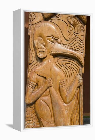 Solomon Islands, Guadalcanal Island. Cultural Center, Wood Carving-Cindy Miller Hopkins-Framed Premier Image Canvas