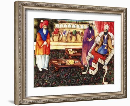 Solomon Receiving Presents from the Queen of Sheba, C.1863-4-null-Framed Giclee Print