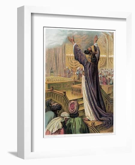 Solomon's Prayer at the Consecration of the Temple, C1870-null-Framed Giclee Print