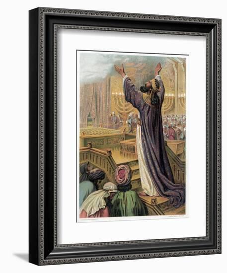 Solomon's Prayer at the Consecration of the Temple, C1870-null-Framed Giclee Print