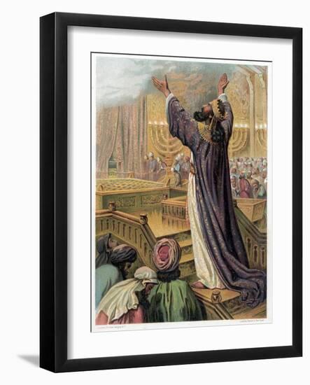 Solomon's Prayer at the Consecration of the Temple, C1870-null-Framed Giclee Print