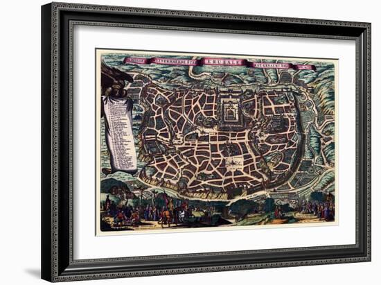 Solomon's Temple - Jerusalem-Braun Hogenberg-Framed Art Print