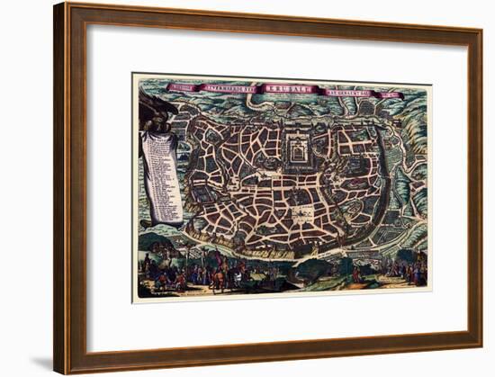 Solomon's Temple - Jerusalem-Braun Hogenberg-Framed Art Print