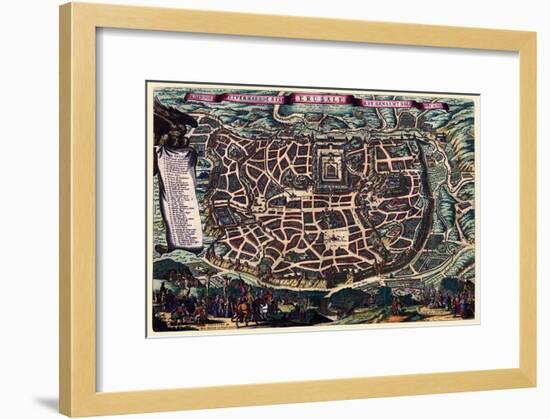 Solomon's Temple - Jerusalem-Braun Hogenberg-Framed Art Print