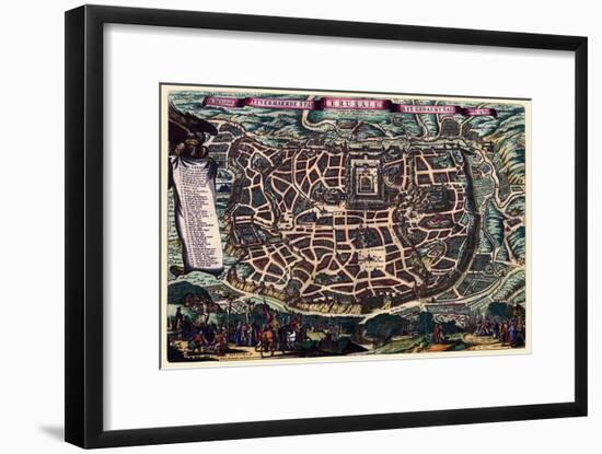Solomon's Temple - Jerusalem-Braun Hogenberg-Framed Art Print