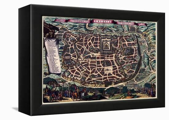 Solomon's Temple - Jerusalem-Braun Hogenberg-Framed Stretched Canvas