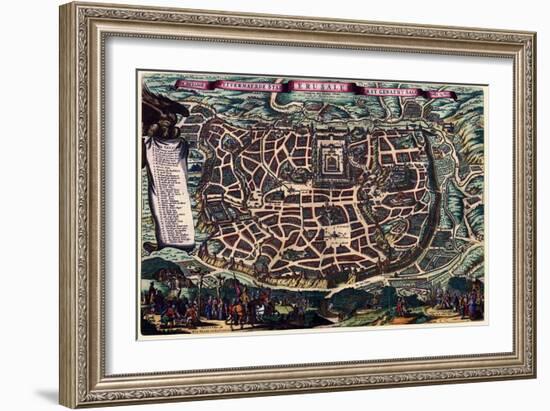 Solomon's Temple - Jerusalem-Braun Hogenberg-Framed Art Print