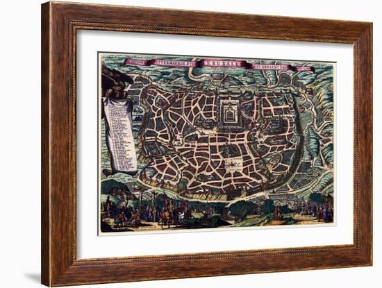 Solomon's Temple - Jerusalem-Braun Hogenberg-Framed Art Print