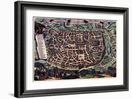 Solomon's Temple - Jerusalem-Braun Hogenberg-Framed Art Print