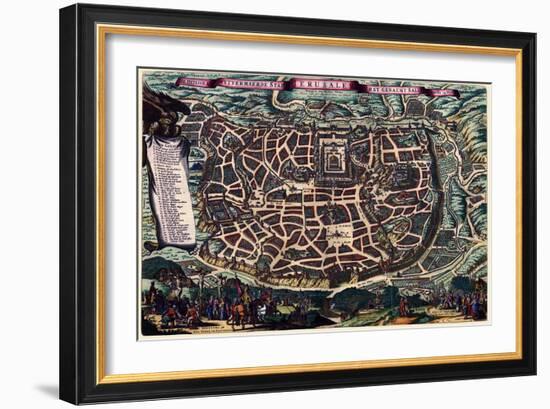 Solomon's Temple - Jerusalem-Braun Hogenberg-Framed Art Print