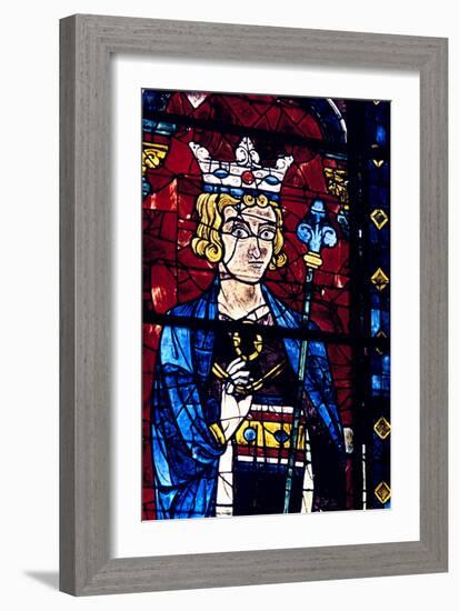 Solomon, Stained Glass, Chartres Cathedral, France, 1194-1260-null-Framed Photographic Print