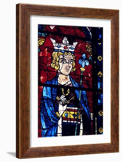 Solomon, Stained Glass, Chartres Cathedral, France, 1194-1260-null-Framed Photographic Print