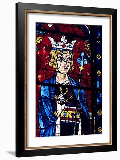 Solomon, Stained Glass, Chartres Cathedral, France, 1194-1260-null-Framed Photographic Print