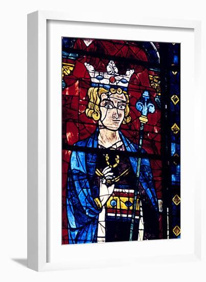 Solomon, Stained Glass, Chartres Cathedral, France, 1194-1260-null-Framed Photographic Print