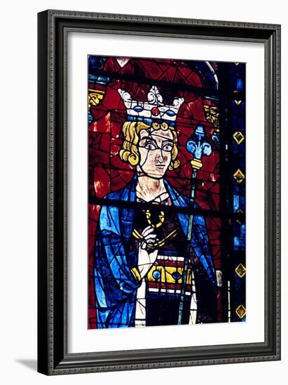 Solomon, Stained Glass, Chartres Cathedral, France, 1194-1260-null-Framed Photographic Print