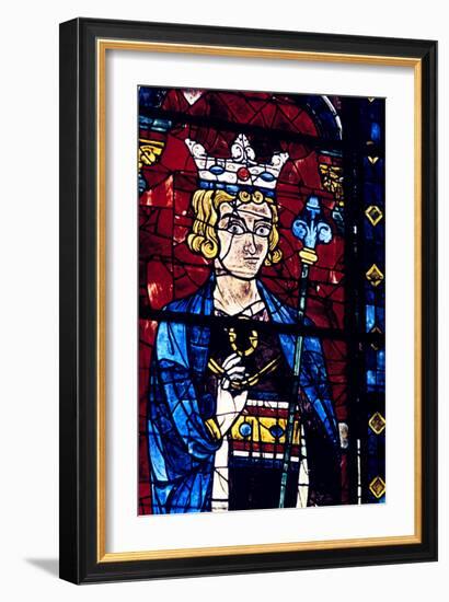 Solomon, Stained Glass, Chartres Cathedral, France, 1194-1260-null-Framed Photographic Print