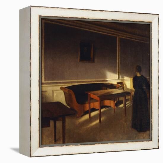 Solskin I Dagligstuen, No.1, 1903-Vilhelm Hammershoi-Framed Premier Image Canvas