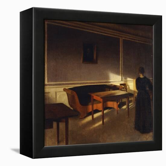 Solskin I Dagligstuen, No.1, 1903-Vilhelm Hammershoi-Framed Premier Image Canvas