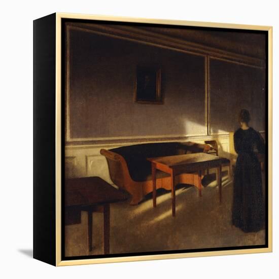 Solskin I Dagligstuen, No.1, 1903-Vilhelm Hammershoi-Framed Premier Image Canvas