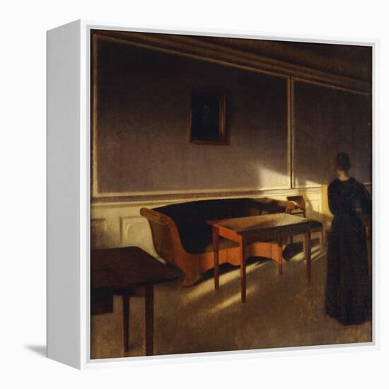 Solskin I Dagligstuen, No.1, 1903-Vilhelm Hammershoi-Framed Premier Image Canvas