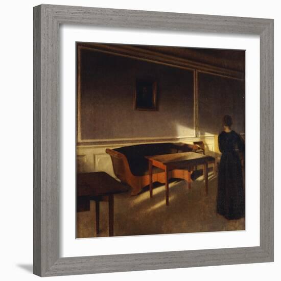 Solskin I Dagligstuen, No.1, 1903-Vilhelm Hammershoi-Framed Giclee Print