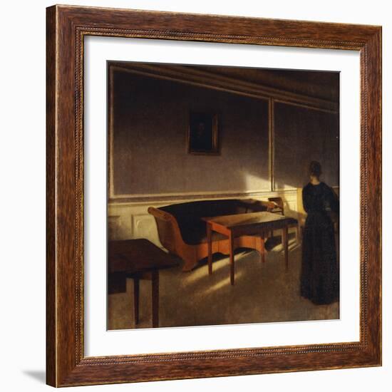 Solskin I Dagligstuen, No.1, 1903-Vilhelm Hammershoi-Framed Giclee Print