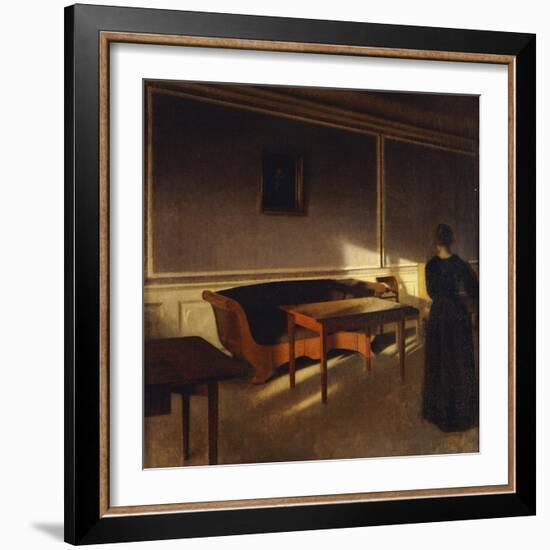 Solskin I Dagligstuen, No.1, 1903-Vilhelm Hammershoi-Framed Giclee Print