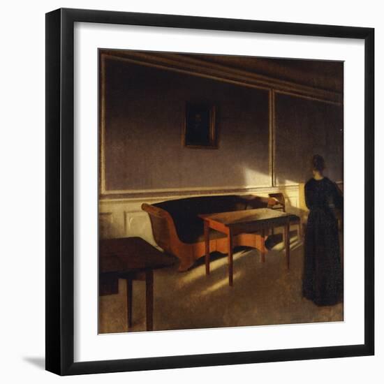 Solskin I Dagligstuen, No.1, 1903-Vilhelm Hammershoi-Framed Giclee Print