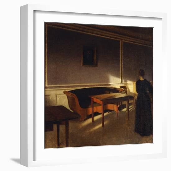 Solskin I Dagligstuen, No.1, 1903-Vilhelm Hammershoi-Framed Giclee Print