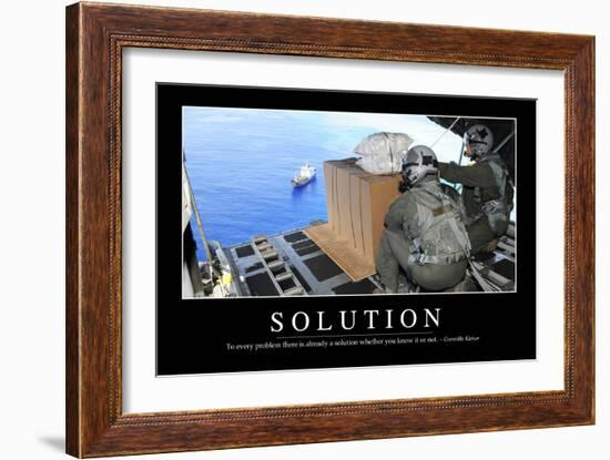 Solution: Inspirational Quote and Motivational Poster-null-Framed Photographic Print