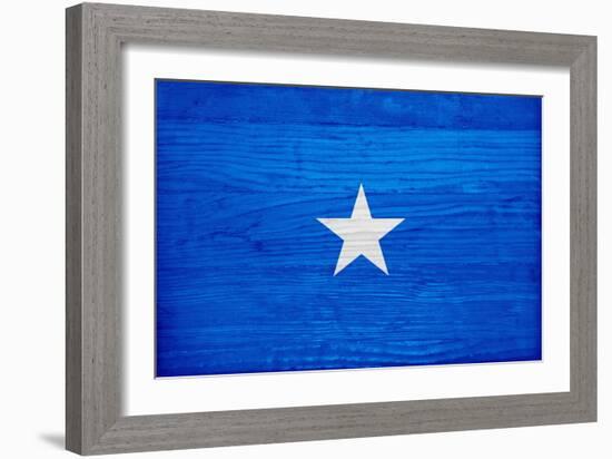 Somalia Flag Design with Wood Patterning - Flags of the World Series-Philippe Hugonnard-Framed Art Print