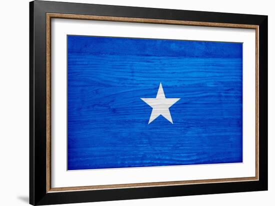 Somalia Flag Design with Wood Patterning - Flags of the World Series-Philippe Hugonnard-Framed Premium Giclee Print