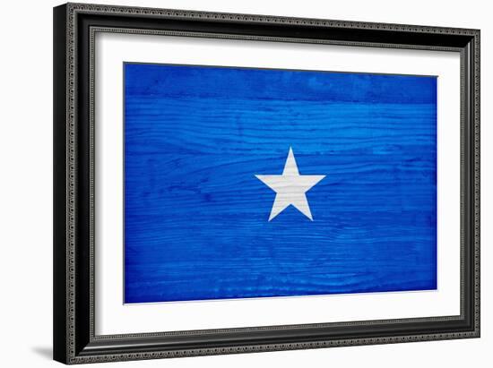 Somalia Flag Design with Wood Patterning - Flags of the World Series-Philippe Hugonnard-Framed Premium Giclee Print
