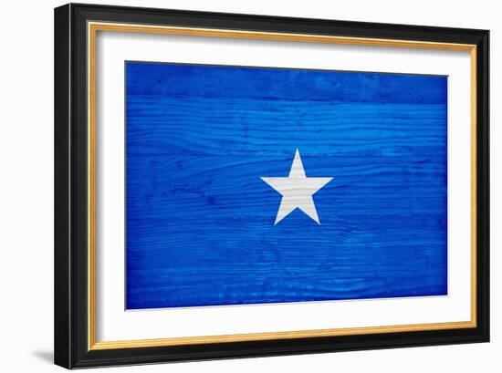 Somalia Flag Design with Wood Patterning - Flags of the World Series-Philippe Hugonnard-Framed Premium Giclee Print