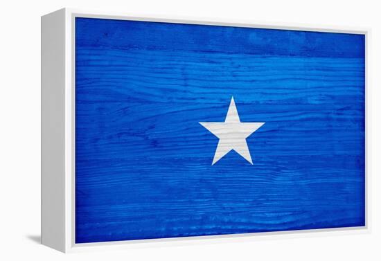 Somalia Flag Design with Wood Patterning - Flags of the World Series-Philippe Hugonnard-Framed Stretched Canvas
