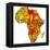 Somalia on Actual Map of Africa-michal812-Framed Stretched Canvas