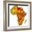 Somalia on Actual Map of Africa-michal812-Framed Art Print