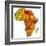 Somalia on Actual Map of Africa-michal812-Framed Art Print