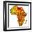 Somalia on Actual Map of Africa-michal812-Framed Art Print