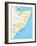 Somalia Political Map-Peter Hermes Furian-Framed Art Print