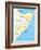 Somalia Political Map-Peter Hermes Furian-Framed Art Print