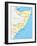 Somalia Political Map-Peter Hermes Furian-Framed Art Print