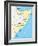 Somalia Political Map-Peter Hermes Furian-Framed Art Print